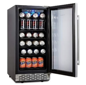 Phiestina ‎PH-90BV 15 Inch Compact Drink Fridge For Home Bar or Office